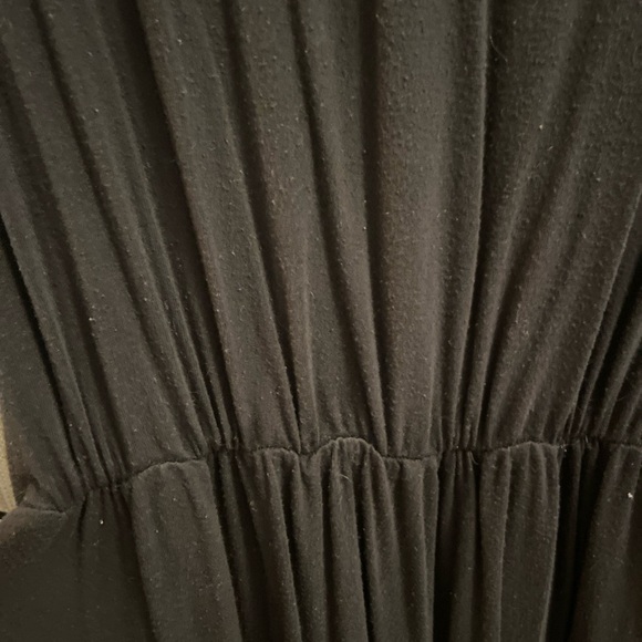 Daily Ritual Black Ribbed Pleated Maxi Dress - Picture 9 of 12